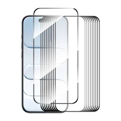 ENKAY HAT PRINCE 10Pcs For iPhone Air Screen Protector Thick Adhesive 0.26mm 2.5D High Aluminium-Silicon Glass Film