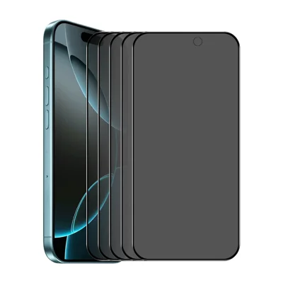 Voor iPhone 17 Pro 5-delig Privacy Screenprotector ENKAY Hat-Prince 28-graden Anti-spionage Gehard Glas - Zwart
