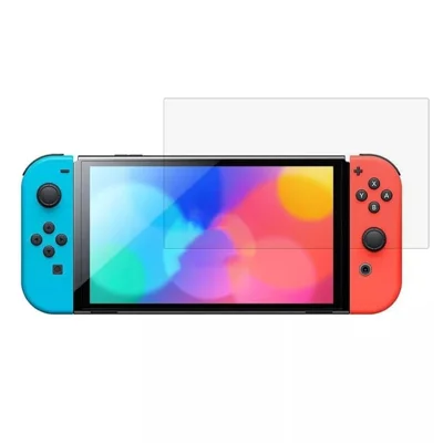 For Nintendo Switch OLED Screen Protector Anti Purple Light Straight Edge Tempered Glass Film