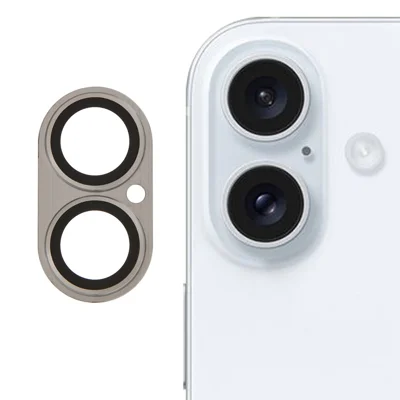 For iPhone 17 Camera Lens Protector Brushed Integrated Metal Tempered Glass Lens Film - Silver
