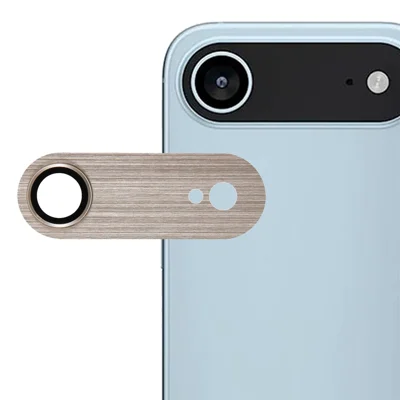 For iPhone Air Camera Lens Protector Brushed Integrated Metal Tempered Glass Lens Film - White