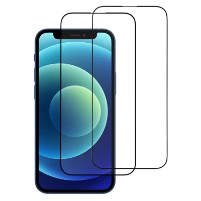 ITIETIE For iPhone 12 mini 2PCS Tempered Glass 2.5mm High Aluminum Screen Protector Silk Printing Film