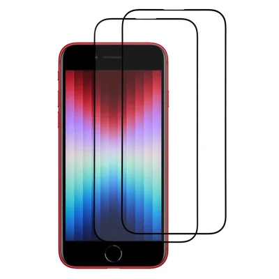 ITIETIE voor iPhone SE (2022) / (2020) / 8 / 7 / 6 / 6s 2 stuks gehard glas 2,5 mm hoogwaardig aluminiumsilicaatglas beschermfolie met zeefdruk