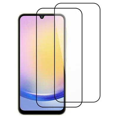 ITIETIE For Samsung Galaxy A25 5G (Global) (161mm) 2PCS Tempered Glass 2.5mm High Aluminum Screen Protector Silk Printing Film