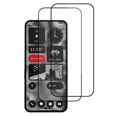ITIETIE For Nothing Phone (2) 2PCS Tempered Glass 2.5mm High Aluminum Screen Protector Silk Printing Film