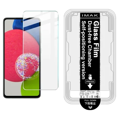IMAK H Series For Samsung Galaxy A53 5G Tempered Glass Screen Protector Easy Installation Film with Auto Dust-Remove Tool Kit (Fingerprint Unlock)