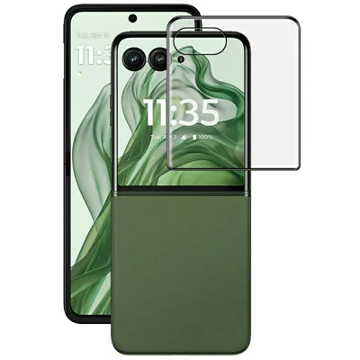 IMAK til Motorola Razr 60 Ultra 5G bagside af satte glas, fuld dæknings skærmværn, 3D buet kant, bagsidefilm