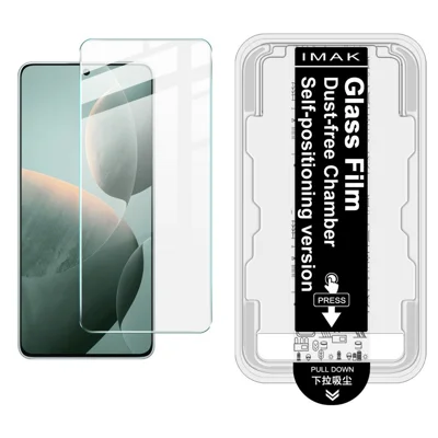 IMAK H Series For Xiaomi Poco X6 Pro 5G / Redmi K70E 5G Tempered Glass Screen Protector Easy Installation Film with Auto Dust-Remove Tool Kit (Fingerprint Unlock)