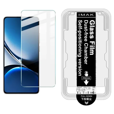 IMAK H Series For Xiaomi Poco X7 Pro 5G / Redmi Turbo 4 5G Tempered Glass Screen Protector Easy Installation Film with Auto Dust-Remove Tool Kit (Fingerprint Unlock)