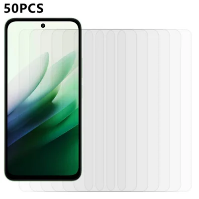 50Pcs For Xiaomi Redmi 15 5G (Global) (169mm) / Poco M7 Plus 5G / M7 4G (169mm) Screen Protector Full Glue Tempered Glass Clear Screen Film (No Package, with Wipes Set, Dust-absorber, Guide Sticker)