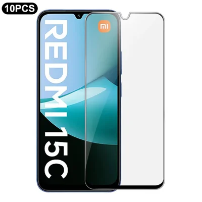 RURIHAI 10Pcs For Xiaomi Redmi 15C 4G (Global) (171mm) / Poco C85 4G (171mm) High Aluminium-Silicon Glass Film 0.26mm 2.5D Screen Protector