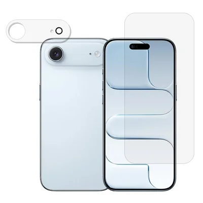 Voor iPhone Air-schermprotector 0,3 mm met afgeronde randen, ultraheldere gehard glasfolie met camerabeschermer