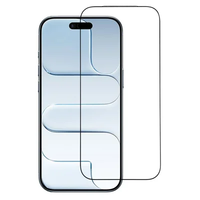 For iPhone Air Matte Screen Protector Black Edge Silk Printing Tempered Glass Film with Dust Mesh