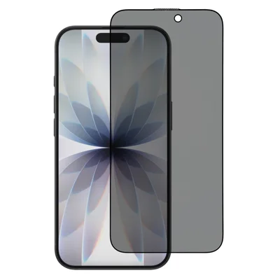For iPhone 16 Pro  /  iPhone 17 Privacy Screen Protector 180 Degree Anti Spy Tempered Glass Film Full Coverage Silk Printing Edge