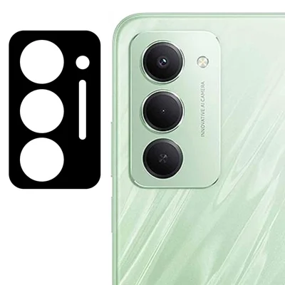 For Xiaomi Redmi 15 5G (Global) (169mm) Tempered Glass Lens Protector Black Silk Printing Camera Lens Film