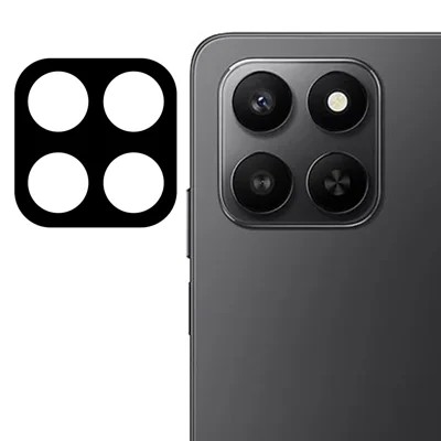 For Honor 400 Smart 5G / 4G / X7d 4G Tempered Glass Lens Protector Black Silk Printing Camera Lens Film