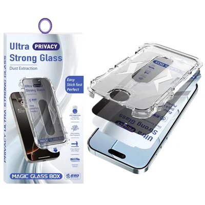 For iPhone Air Screen Protector 28 Degree Anti Spy Tempered Glass Film with Automatic Dust Removal Tool