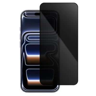 COTECI For iPhone 17 Pro Full Screen Protector HD Silk Printing Anti Spy Tempered Glass Film