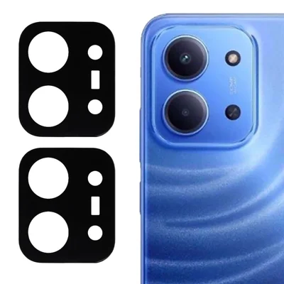 2Pcs Camera Lens Protector for Xiaomi Redmi 15C 5G (EU) (173mm) / 15C 4G (EU) (173mm) / 15C 4G (Global) (171mm) Silk Printing Lens Film 3D Arc Edge