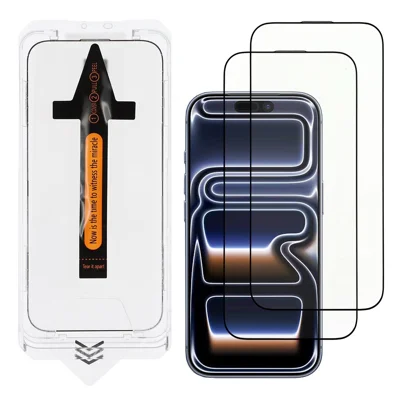 2Pcs For iPhone 17 Pro Screen Protector HD Clear High Aluminium Silicon Glass Film with Dust Removal Tool