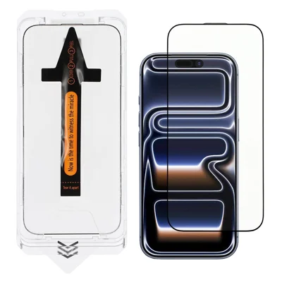 For iPhone 17 Pro Screen Protector Silk Printing Clear High Aluminium Silicon Glass Film with Dust Removal Tool