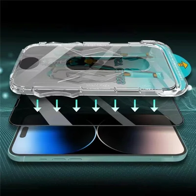 JRNLT voor iPhone 17 Pro Screenprotector 28 graden Anti-spionage Gehard Glasfilm met installatiegereedschap
