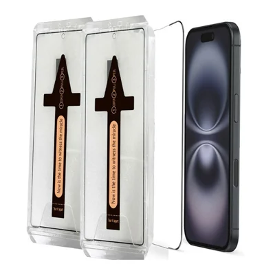 2Pcs For iPhone 17 Pro Tempered Glass HD Clear Screen Protector with Automatic Dust Removal Tool