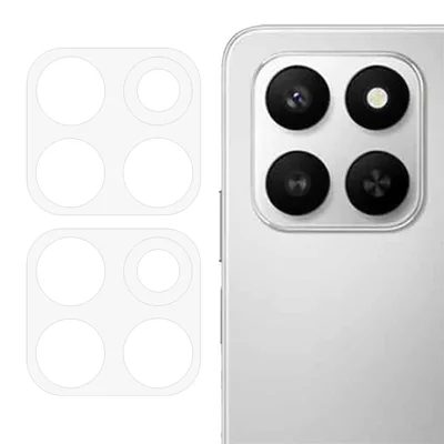 2Pcs Pour l'honneur 400 Smart 5G / X7d 4G Protecteur d'objectif de caméra Full Cover 3D Arc Edge Anti-Rayures Film en verre trempé - Transparent