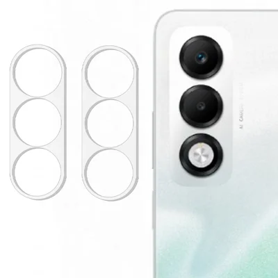 2Pcs For Oppo A5i Pro 4G Camera Lens Protector 3D Arc Edge Anti-Scratch Tempered Glass Lens Film - Transparent