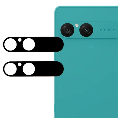 2Pcs For Sony Xperia 10 VII Camera Lens Protector 2.5D Arc Edge Silk Printing Tempered Glass Rear Lens Film