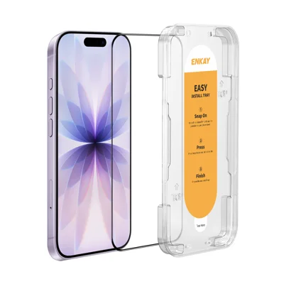 ENKAY HAT PRINCE For iPhone 17 HD Clear Film   Tempered Glass Screen Protector with Installation Tool - Transparent