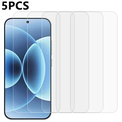 5Pcs For Xiaomi 17 Front Screen Protector 0.3mm 2.5D Tempered Glass Clear Film