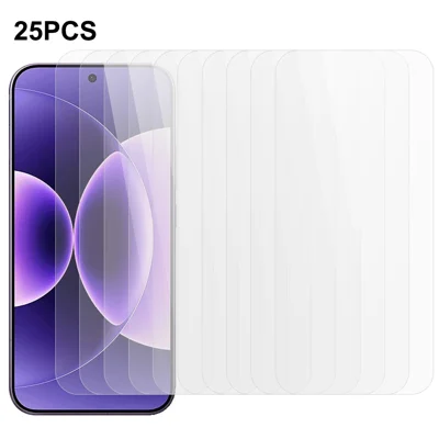 25Pcs Screen Protector For Xiaomi 17 Ultra 5G / 17 Pro Max Tempered Glass High Definition Film (No Package, with Wipes Set, Dust-absorber, Guide Sticker)