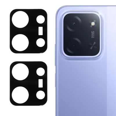 2Pcs For Xiaomi Poco C85 4G (173mm)  /  (171mm) Camera Lens Protector 2.5D Arc Edge Silk Printing Tempered Glass Rear Lens Film