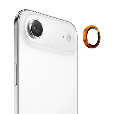 For iPhone Air Camera Lens Film ENKAY HAT PRINCE Tempered Glass+Aluminum Alloy Lens Protector - Orange
