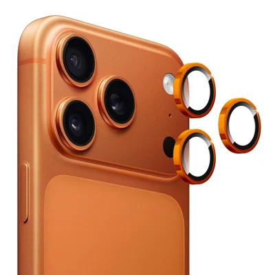 Dla iPhone 17 Pro / iPhone 17 Pro Max, folia na obiektyw aparatu ENKAY HAT PRINCE, hartowane szkło + osłona z aluminium - pomarańczowy