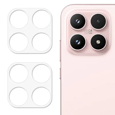 2Pcs For Xiaomi 17 Camera Lens Protector 3D Arc Edge Anti-Scratch Tempered Glass Lens Film - Transparent