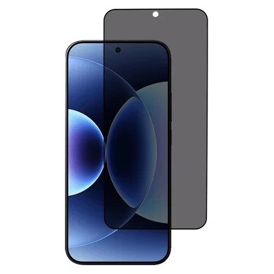 For Xiaomi 17 Ultra 5G / 17 Pro Max Anti Spy Screen Protector Arc Edge Full Glue High Aluminium-silicon Glass Film (Fingerprint Unlock)