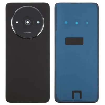 For Xiaomi Redmi A3 4G Back Battery Housing Cover with Camera Ring Lens Cover Spare Part (Without Logo) - Black