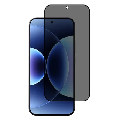 For Xiaomi 17  /  17 Pro Screen Protector Silk Printing Full Glue Anti Spy Tempered Glass Film (Fingerprint Unlock)