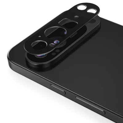 For Google Pixel 9 Pro XL Tempered Glass Lens Protector Silk Printing Camera Lens Film - Black