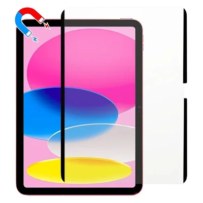 For iPad 10.9 (2022) / iPad (2025) Paper-Feel Magnetic Screen Protector Detachable and Reusable Screen Film (NOT Complete Covering) - Black