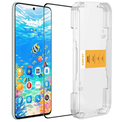 ENKAY HAT PRINCE For Honor Magic8 5G Screen Protector 0.18mm Silk Printing Full Glue High Aluminium-Silicon Glass Film Fingerprint Unlock
