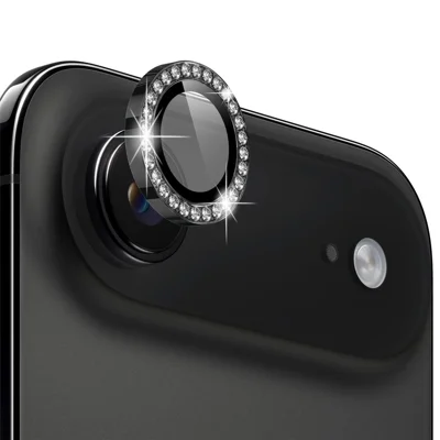 NORTHJO Cameraobjectiefbeschermer met Strassring van Gehard Glas voor iPhone Air - Zwart