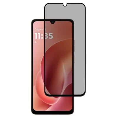 Motorola Moto G06 4G / G06 Power 4G Protector de pantalla de vidrio templado de seda con impresión que cubre todo y anti-espionaje