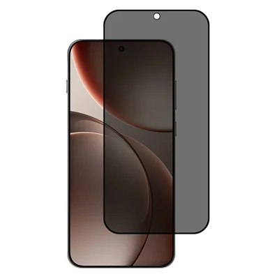 واقي شاشة لهاتف Oppo Find X9 5G، طباعة حريرية، لاصق كامل، مضاد للتجسس، من زجاج مقسّى (يدعم فتح القفل بالبصمة)