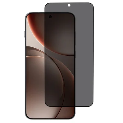 Voor Oppo Find X9 5G Gehard Glas 180 Graden Anti-Kijkfilm Zwarte Rand Volledige Lijm Volledig Schermprotecor met Vingerafdrukontgrendeling