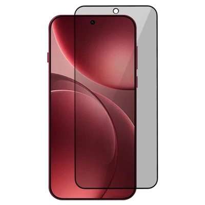 For Oppo Find X9 Pro 5G 180 Degree Anti-Peep Tempered Glass Black Edge Privacy Protection Full Screen Protector, Full Glue - Black
