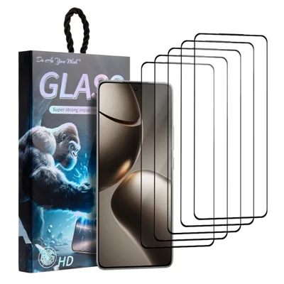DO AS YOU WISH 5Pcs For Xiaomi 14T Pro Screen Protector Silk Printing Full Glue High Aluminum-silicon Glass Film