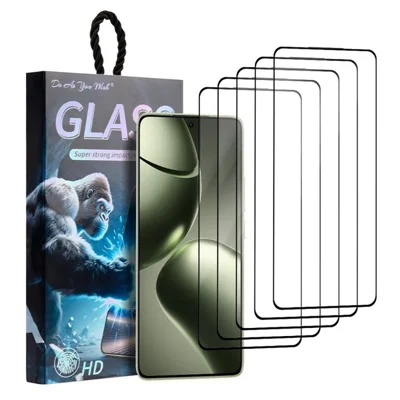 DO AS YOU WISH 5Pcs For Xiaomi 14T Screen Protector Silk Printing Full Glue High Aluminum-silicon Glass Film